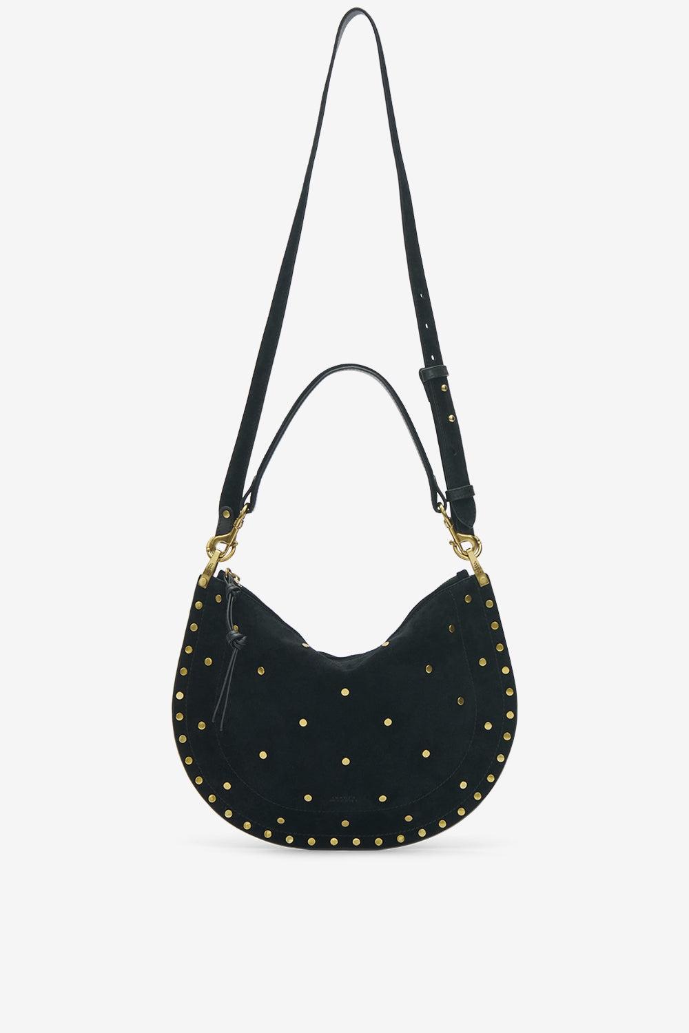 Tasche oskan soft zip aus veloursleder - Schwarz - Woman - 6