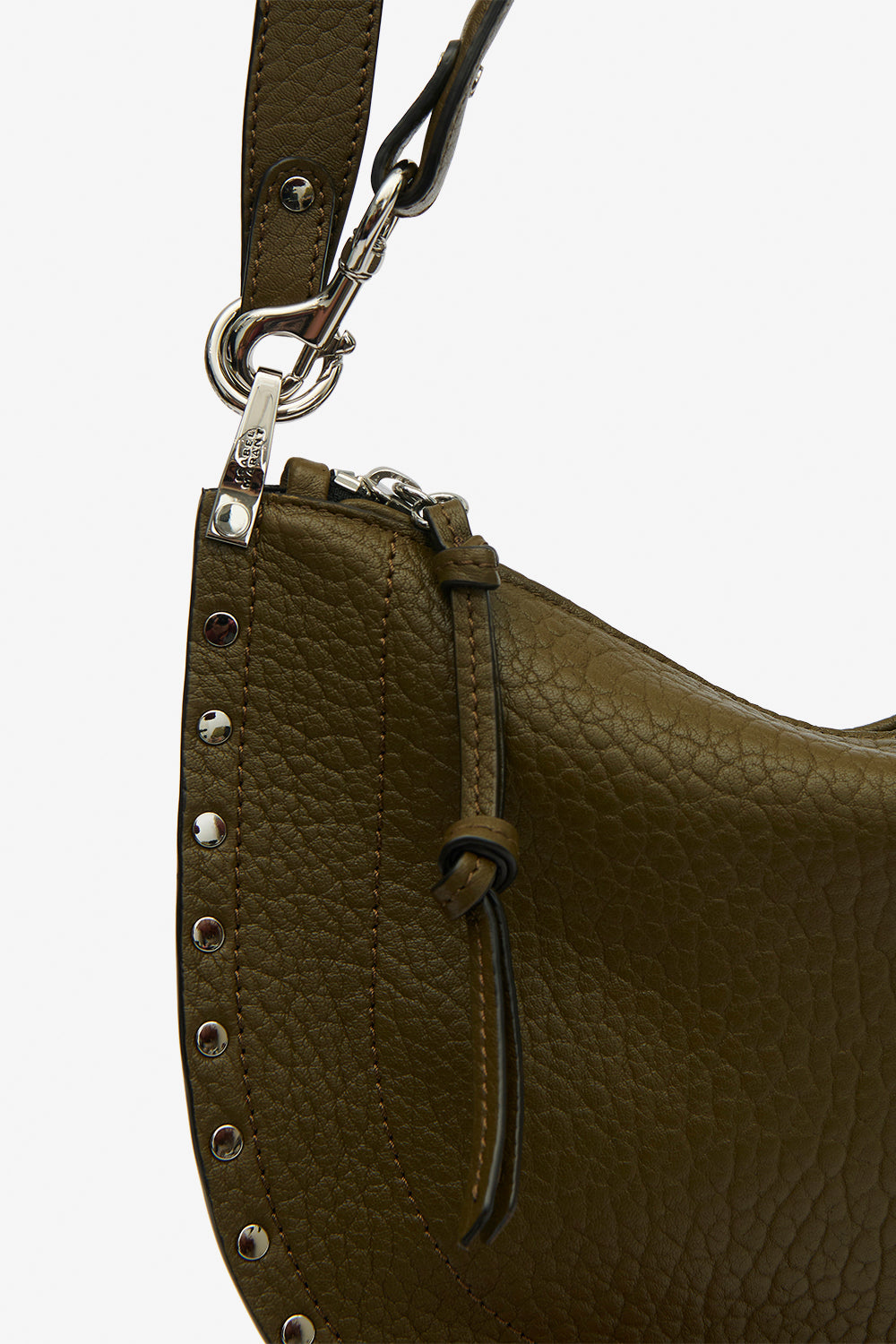 Oskan soft zip ペブルレザー バッグ - カーキ - Woman - 4