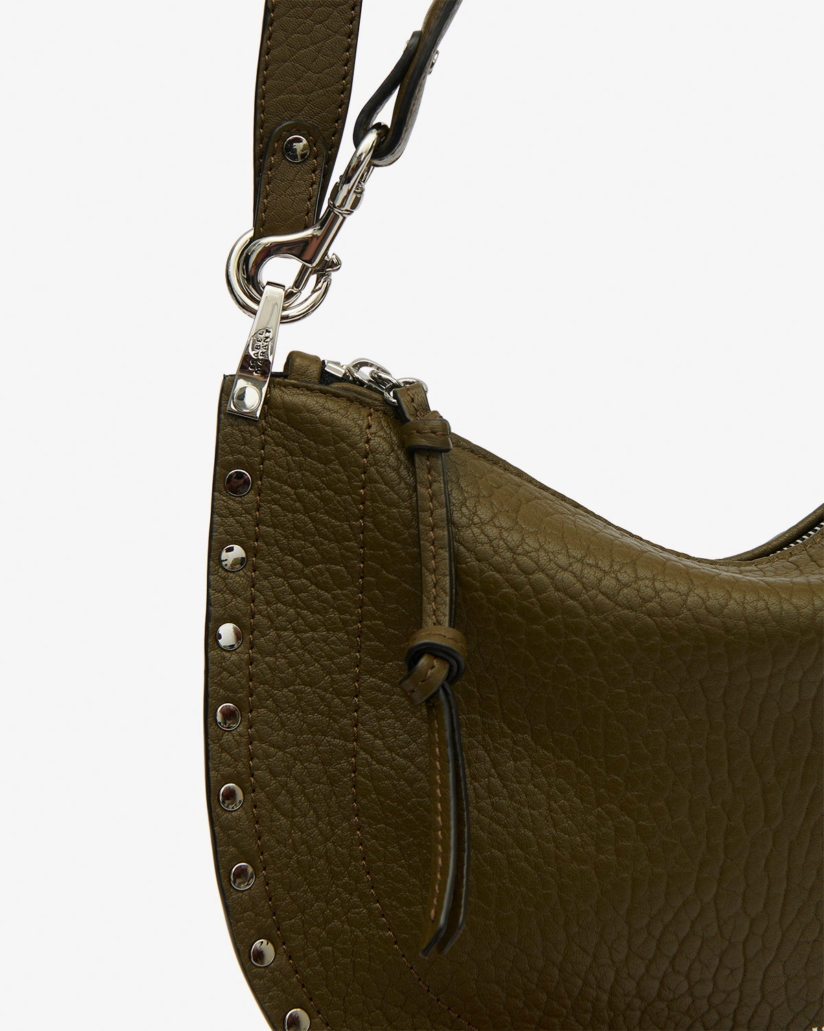 Oskan soft zip ペブルレザー バッグ - カーキ - Woman - 3