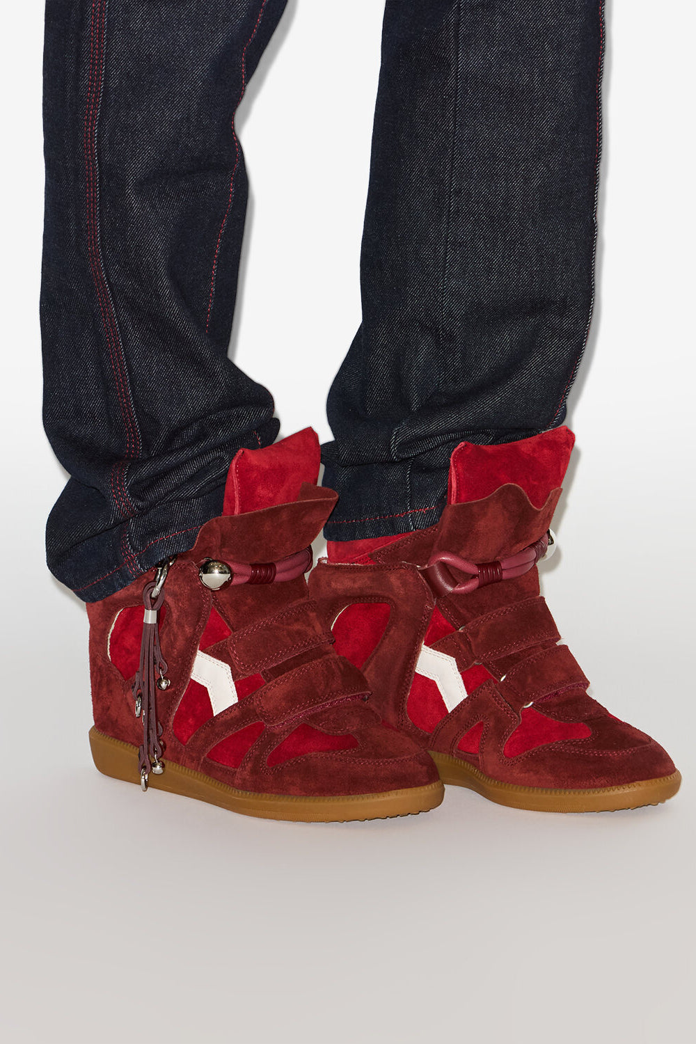 Bekett スエードレザー プラットフォーム スニーカー - Scarlet red - chalk - Woman - 2