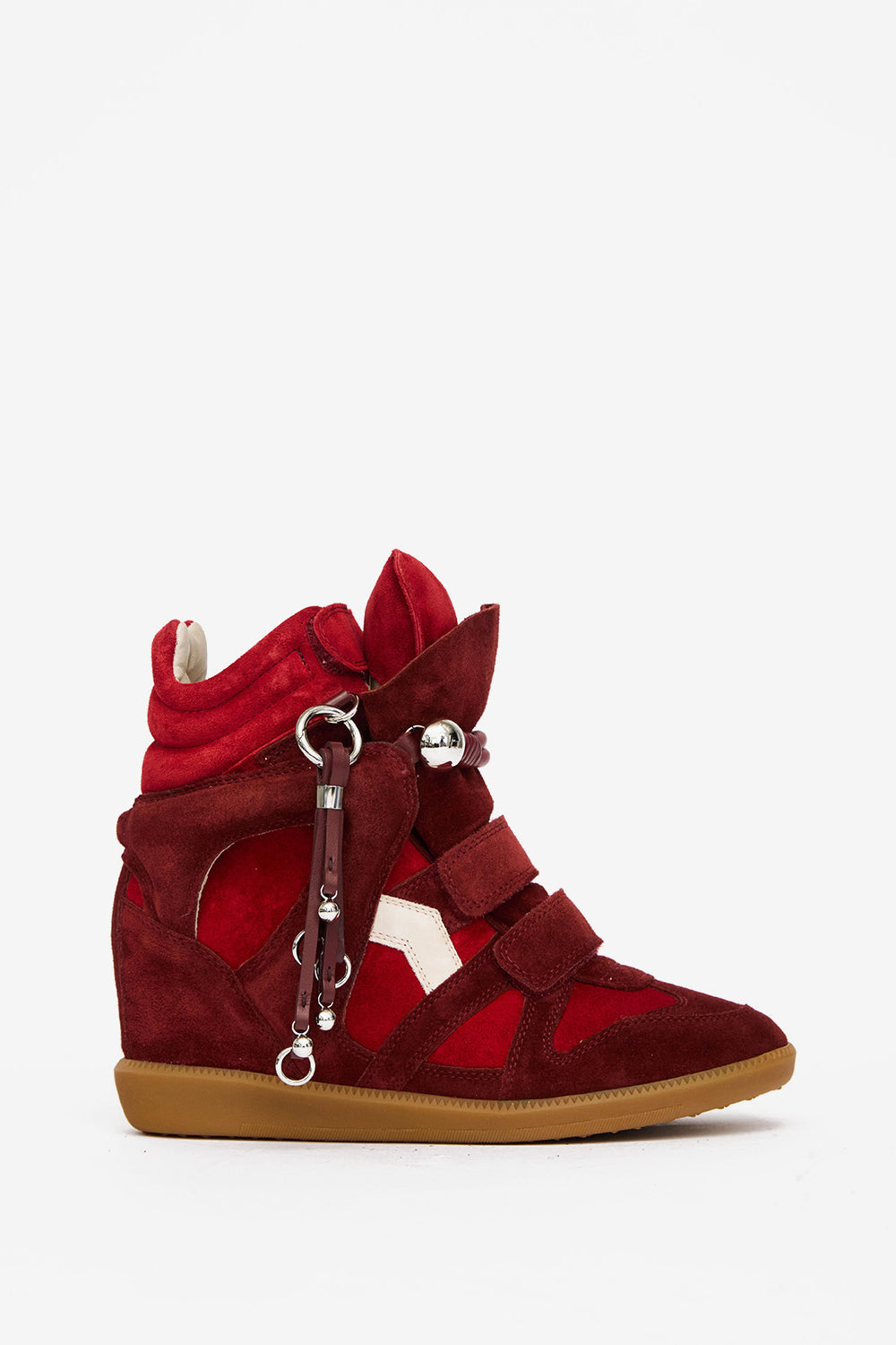 Bekett スエードレザー プラットフォーム スニーカー - Scarlet red - chalk - Woman - 1