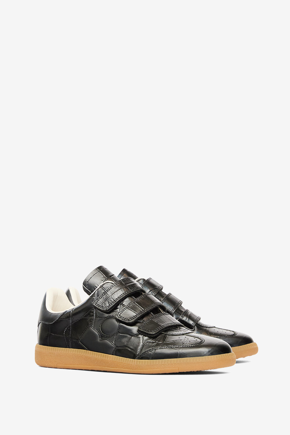 Sneakers basse beth in pelle martellata - Nero - Woman - 3