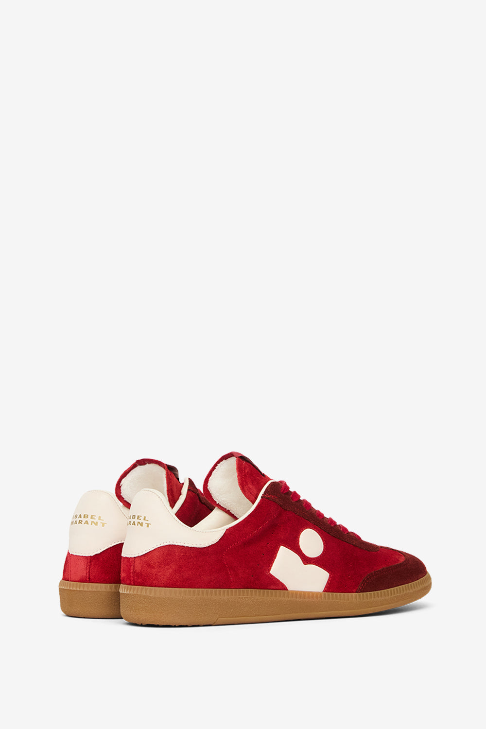 Sneakers bryce basse in pelle scamosciata - Scarlet red - burgundy - Woman - 2