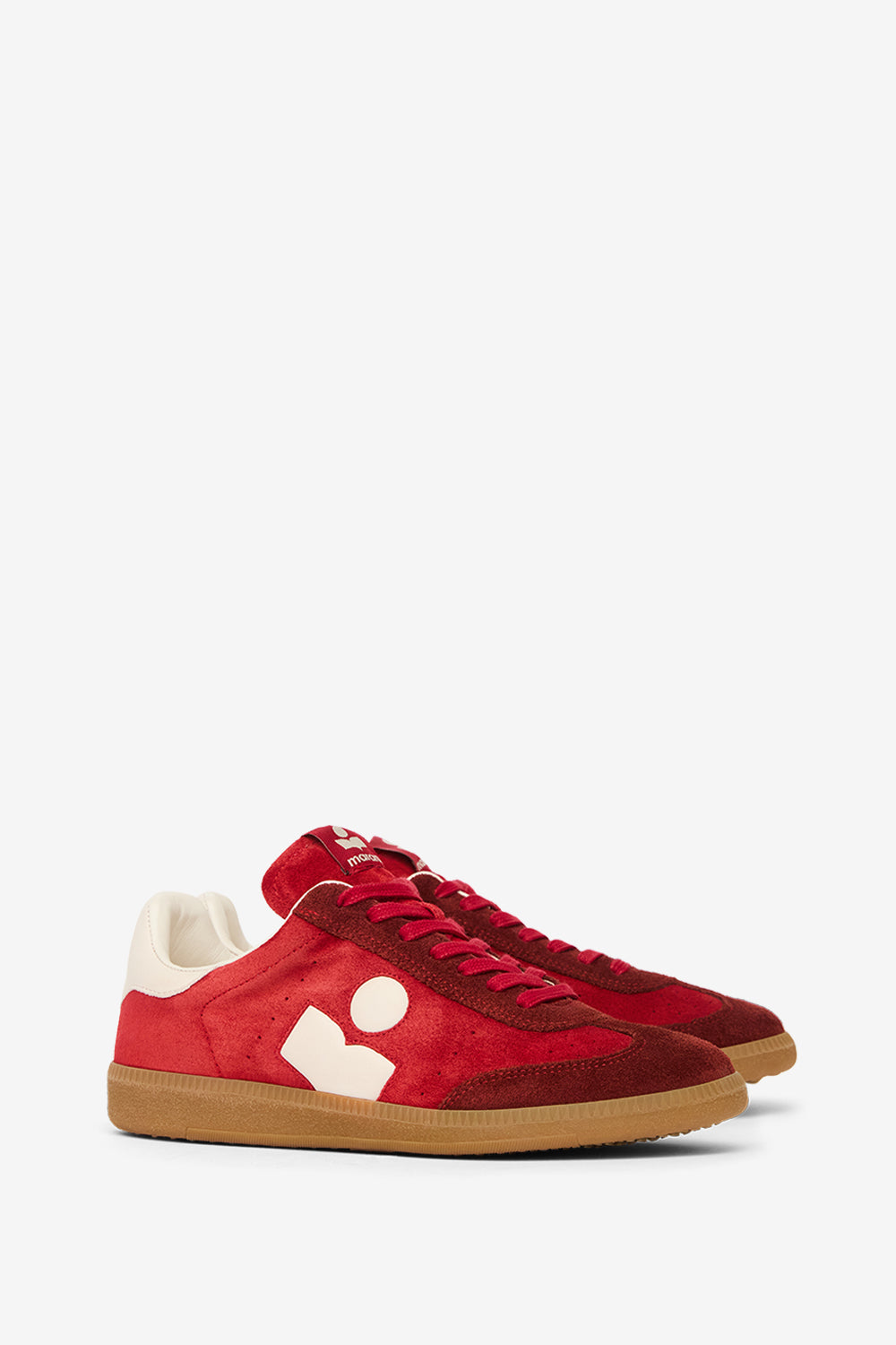 Sneakers bryce basse in pelle scamosciata - Scarlet red - burgundy - Woman - 3