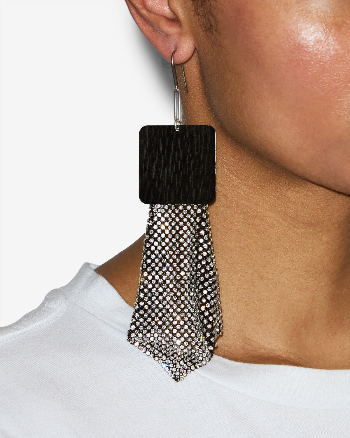 Pendientes colgantes ava - Black and silver - Woman - 2