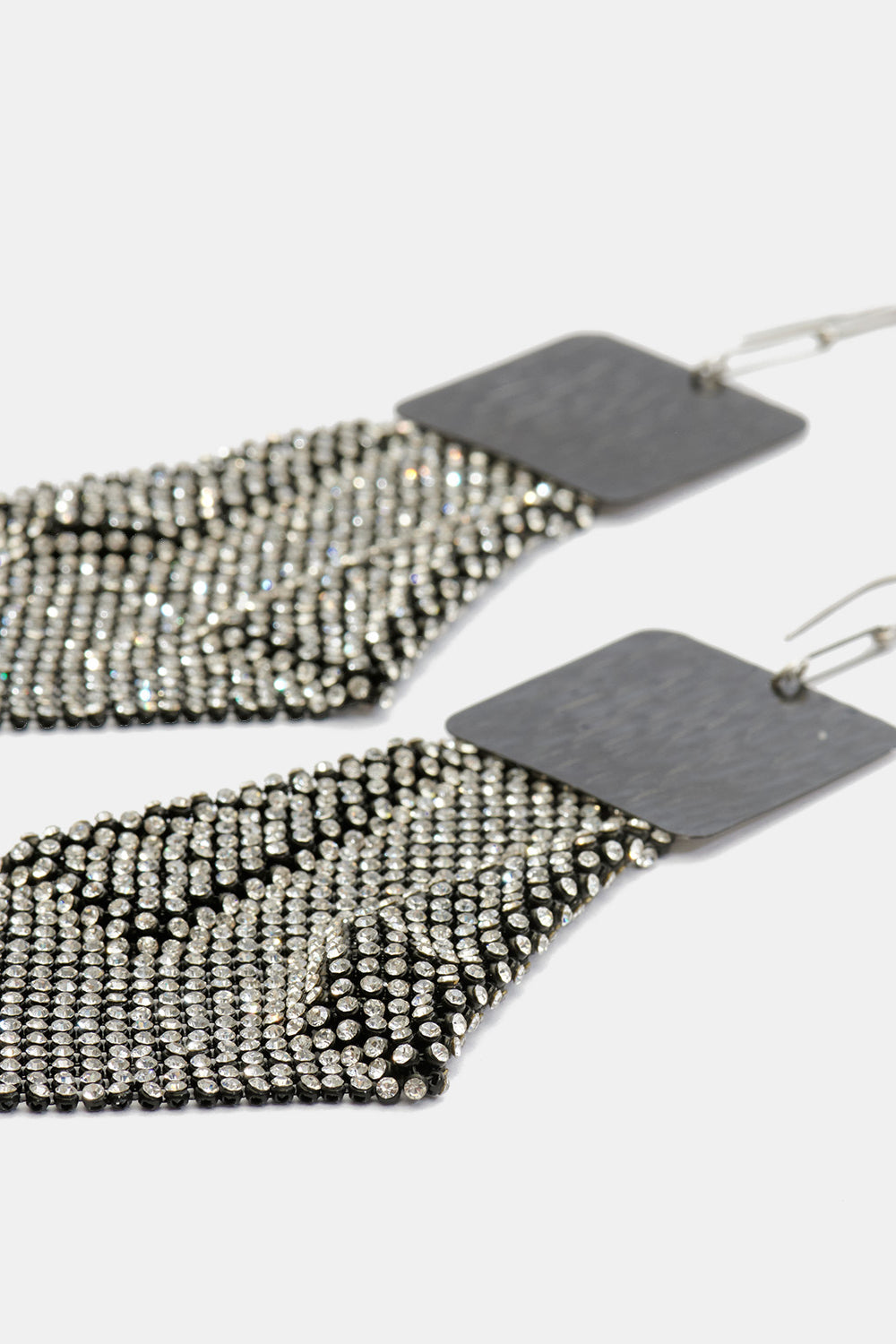 Boucles d'oreilles pendantes ava - Noir et argenté - Woman - 3