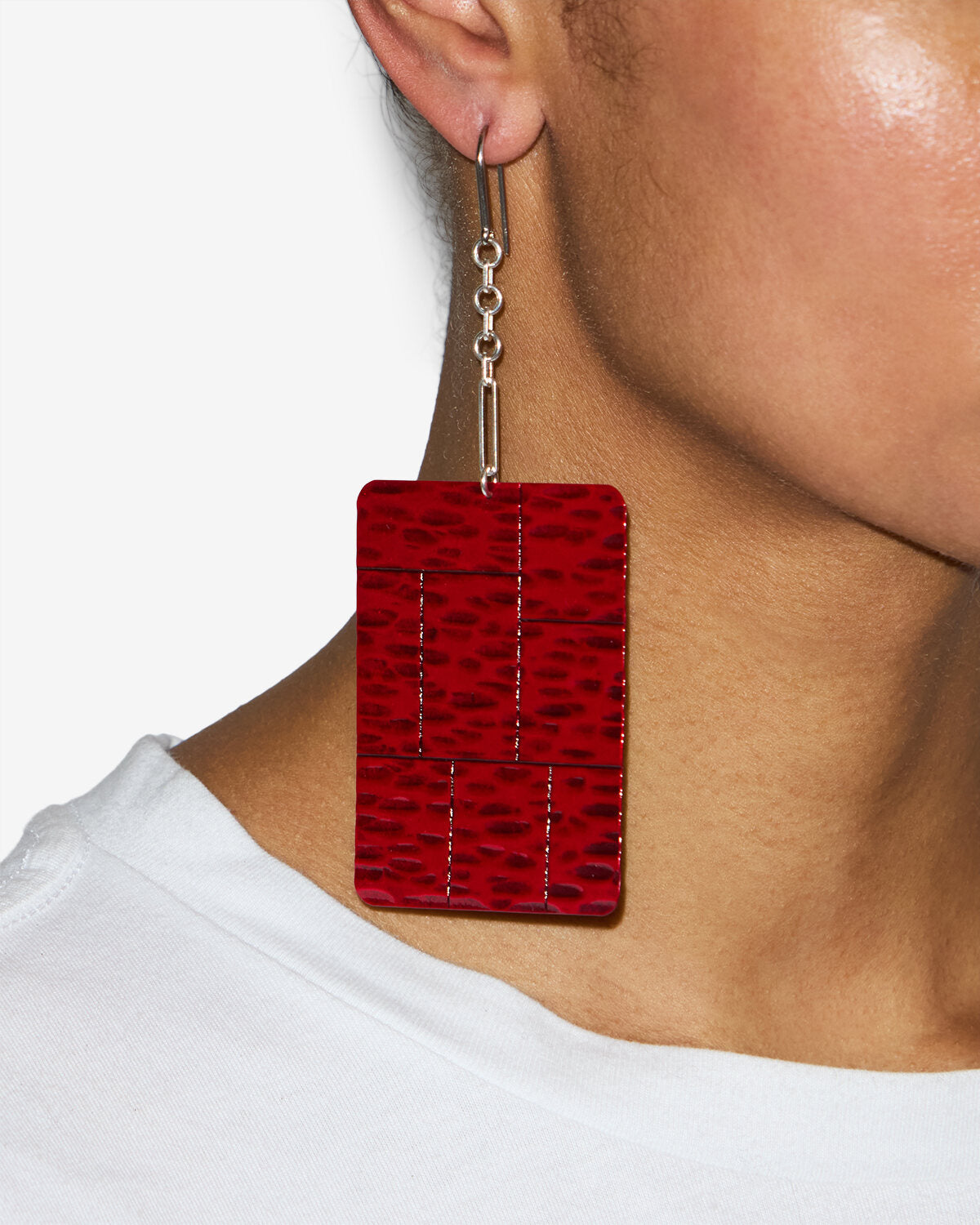 Orecchini blacke Woman Poppy red-silver 1