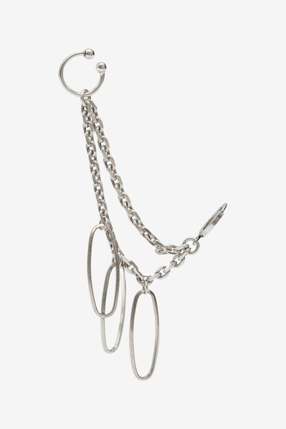 Double boucle d'oreille anneaux grace man - Argent - Man - 1