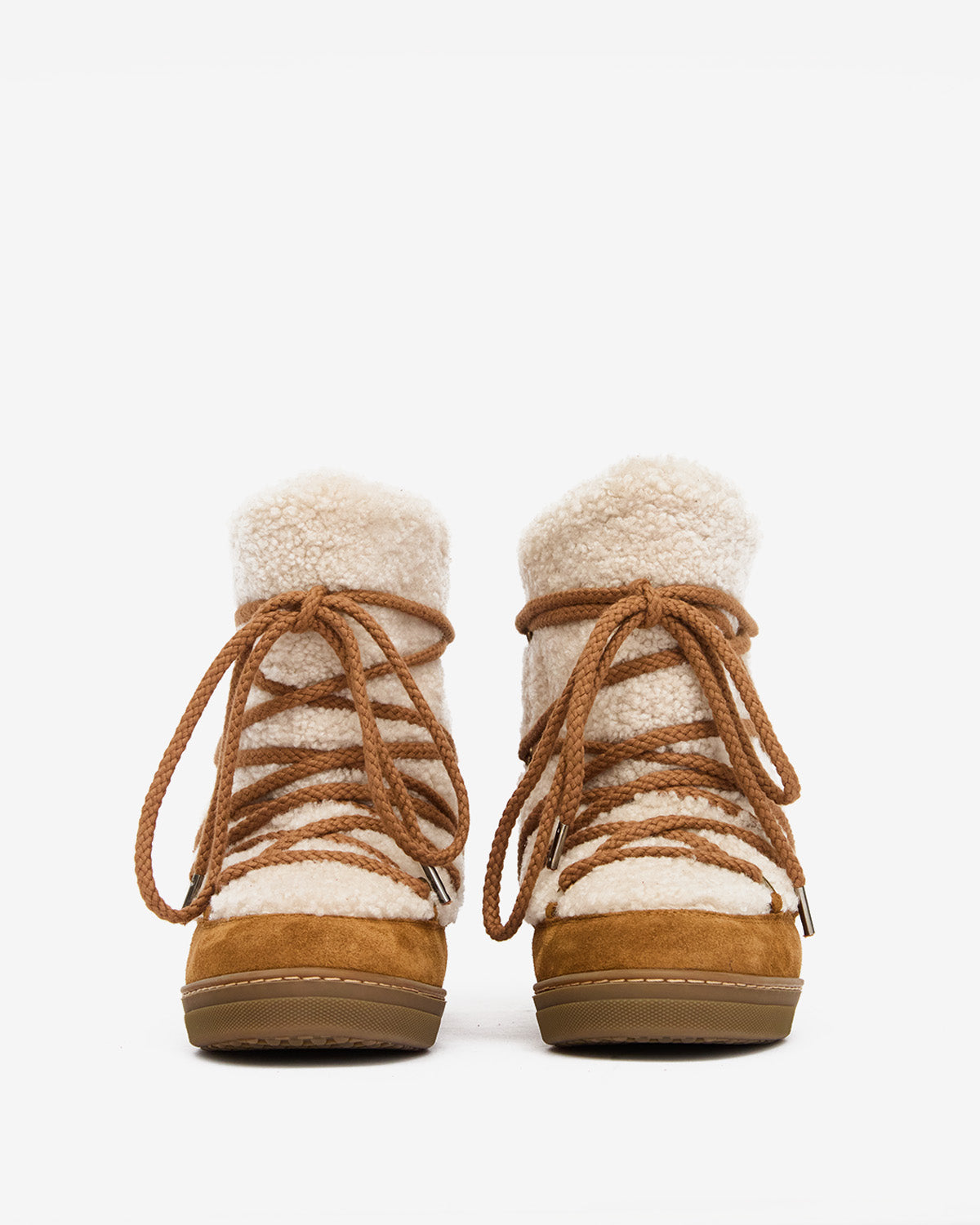 Nowles lined après-ski ankle boots - Ecru-cognac - Woman - 4