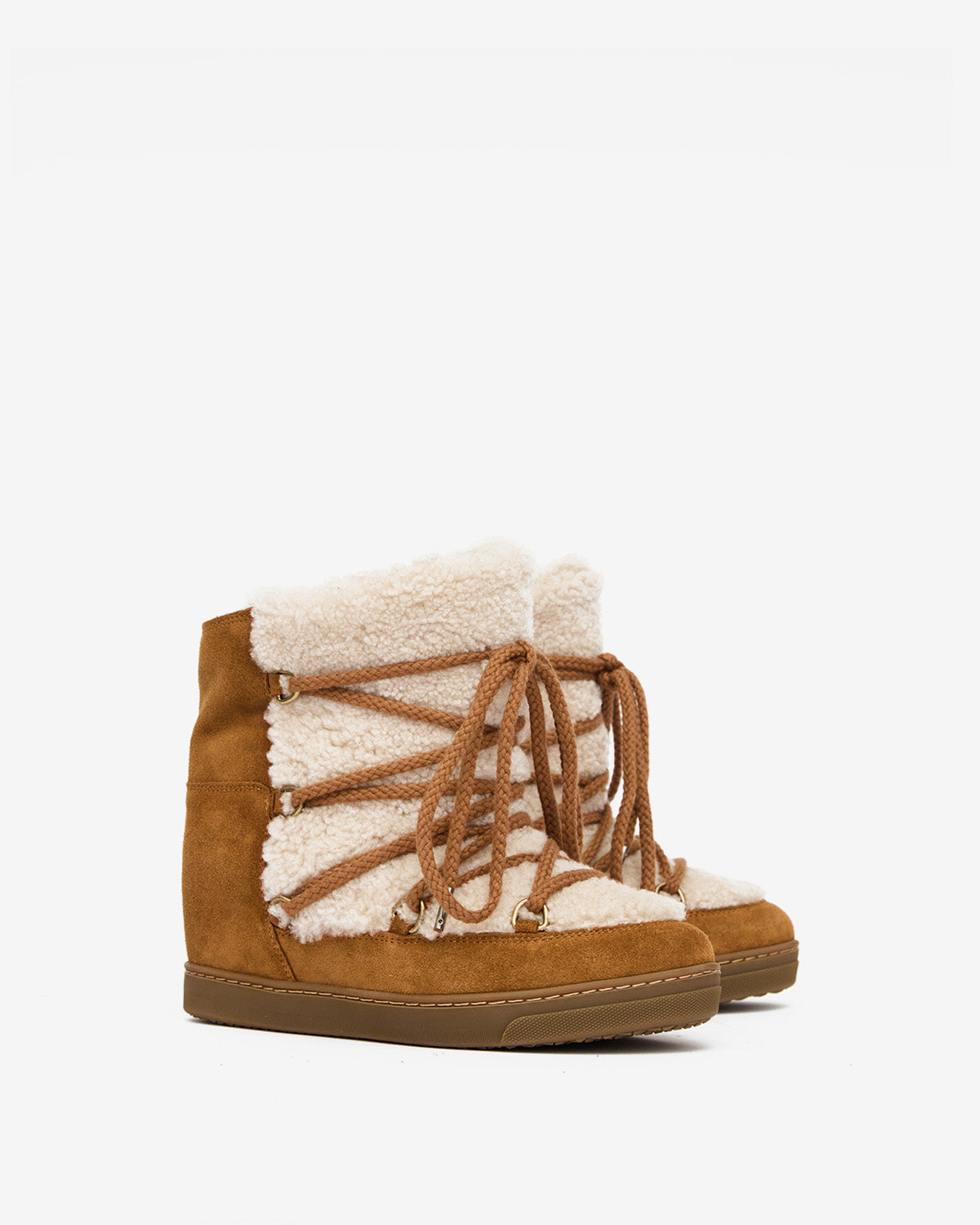 Nowles lined après-ski ankle boots - Ecru-cognac - Woman - 3