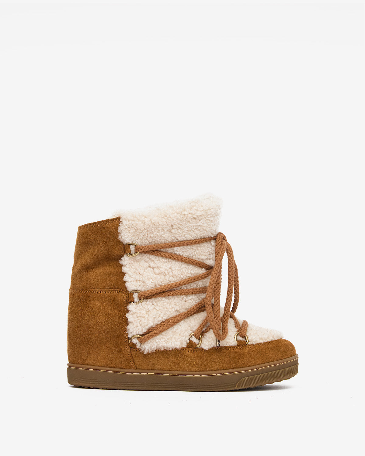 Nowles lined après-ski ankle boots - Ecru-cognac - Woman - 1