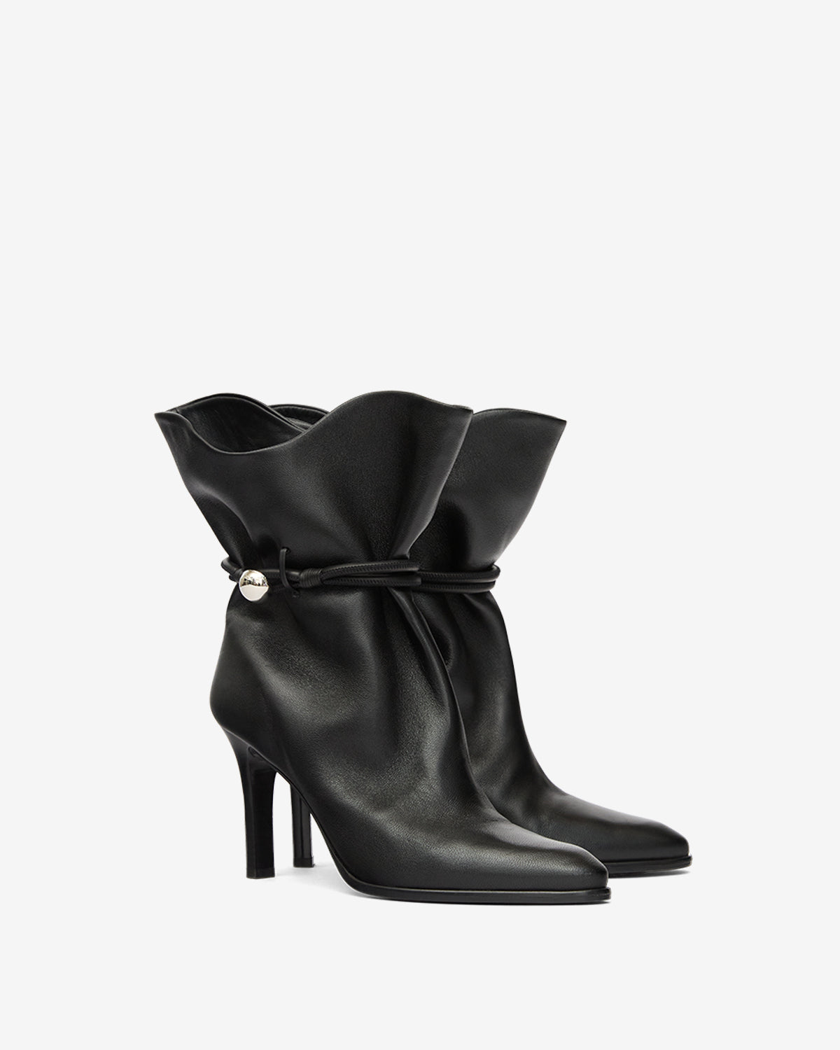 Lolya leather ankle boots - Black - Woman - 3