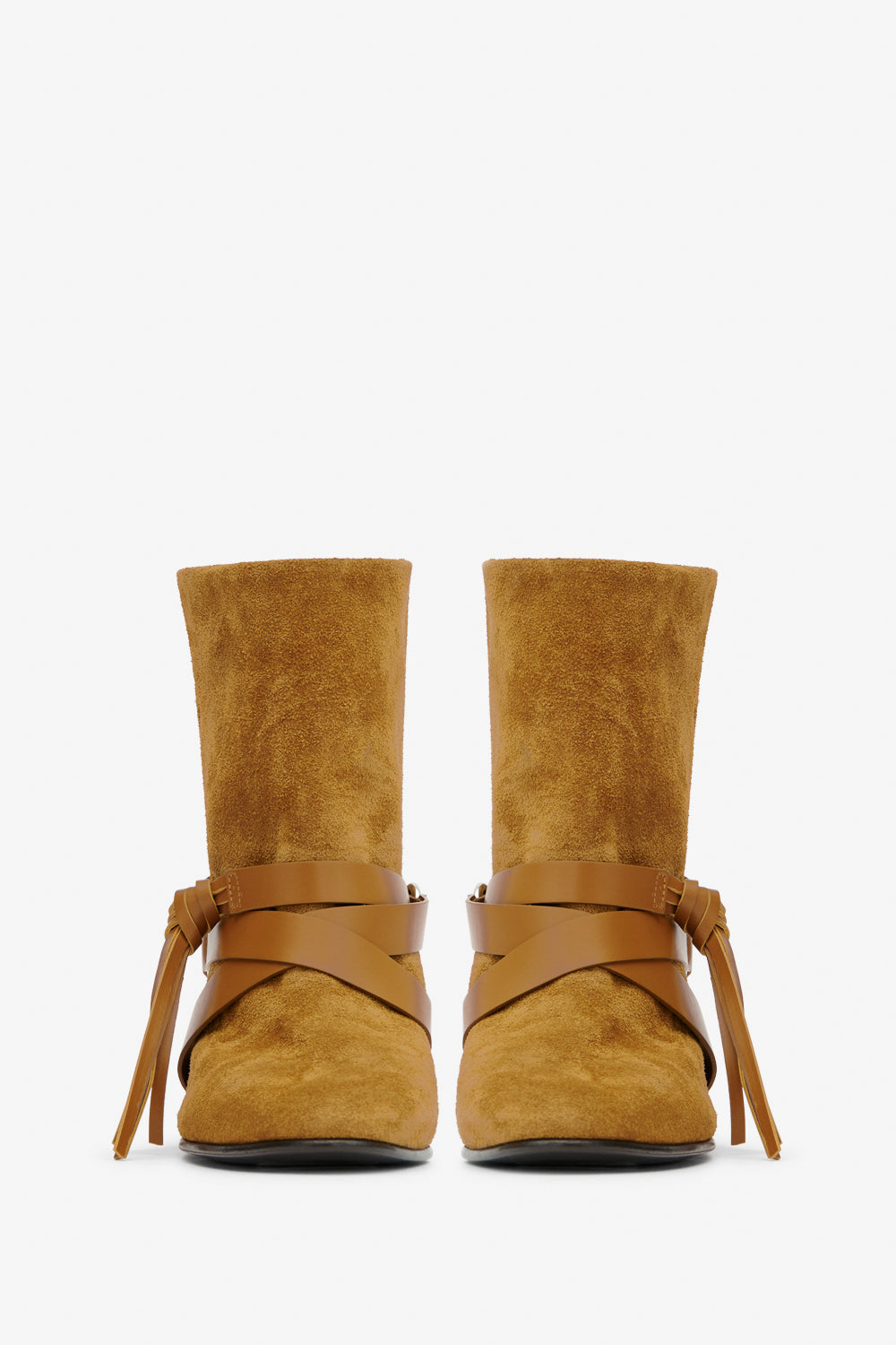 Rejen スエードレザー フラットブーツ - Cognac - Woman - 4