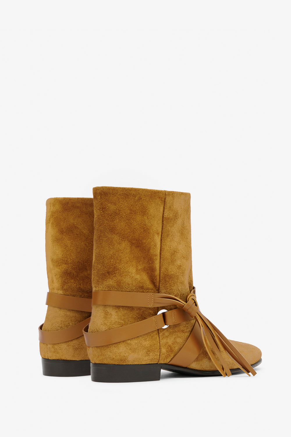 Rejen スエードレザー フラットブーツ - Cognac - Woman - 2