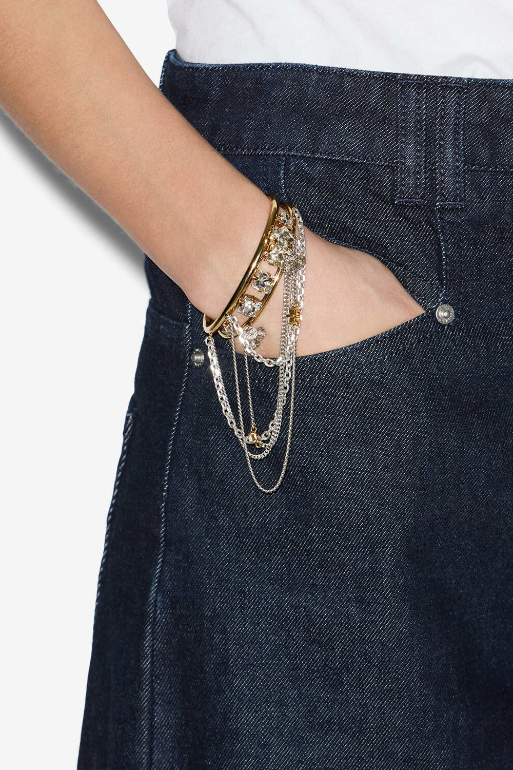 Bracelet manchette jodie - Argenté-doré - Woman - 2