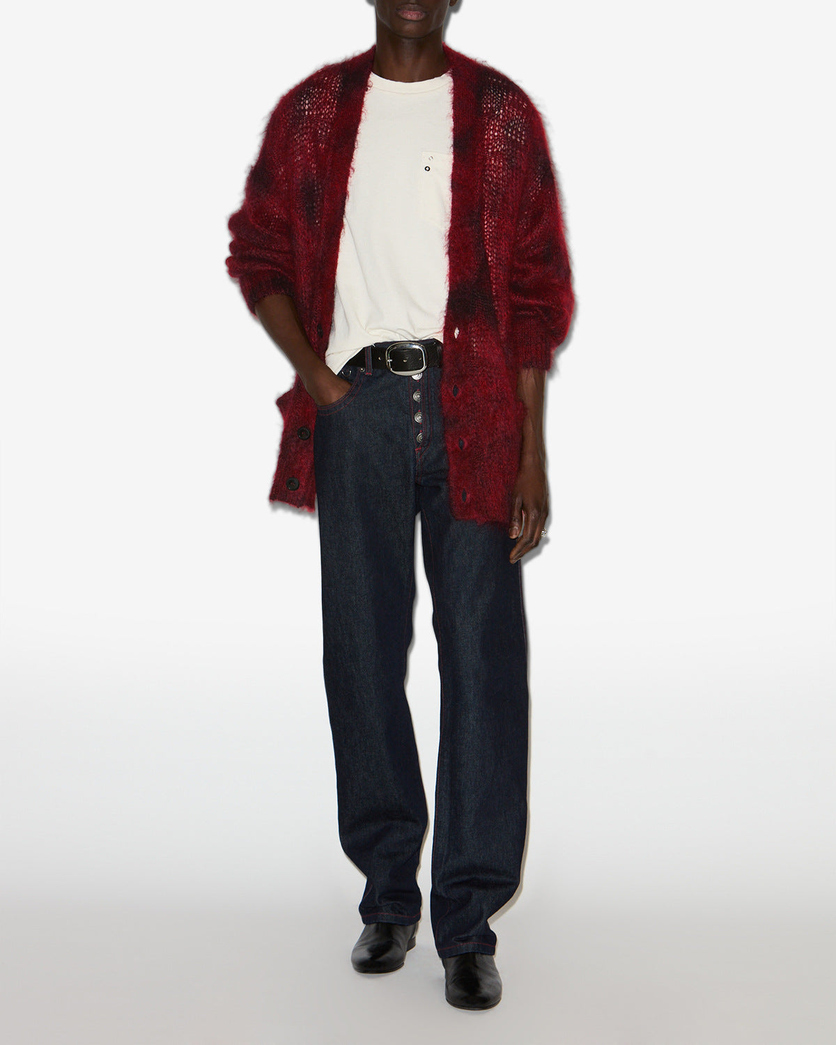 Mahel cardigan Man Deep red 4