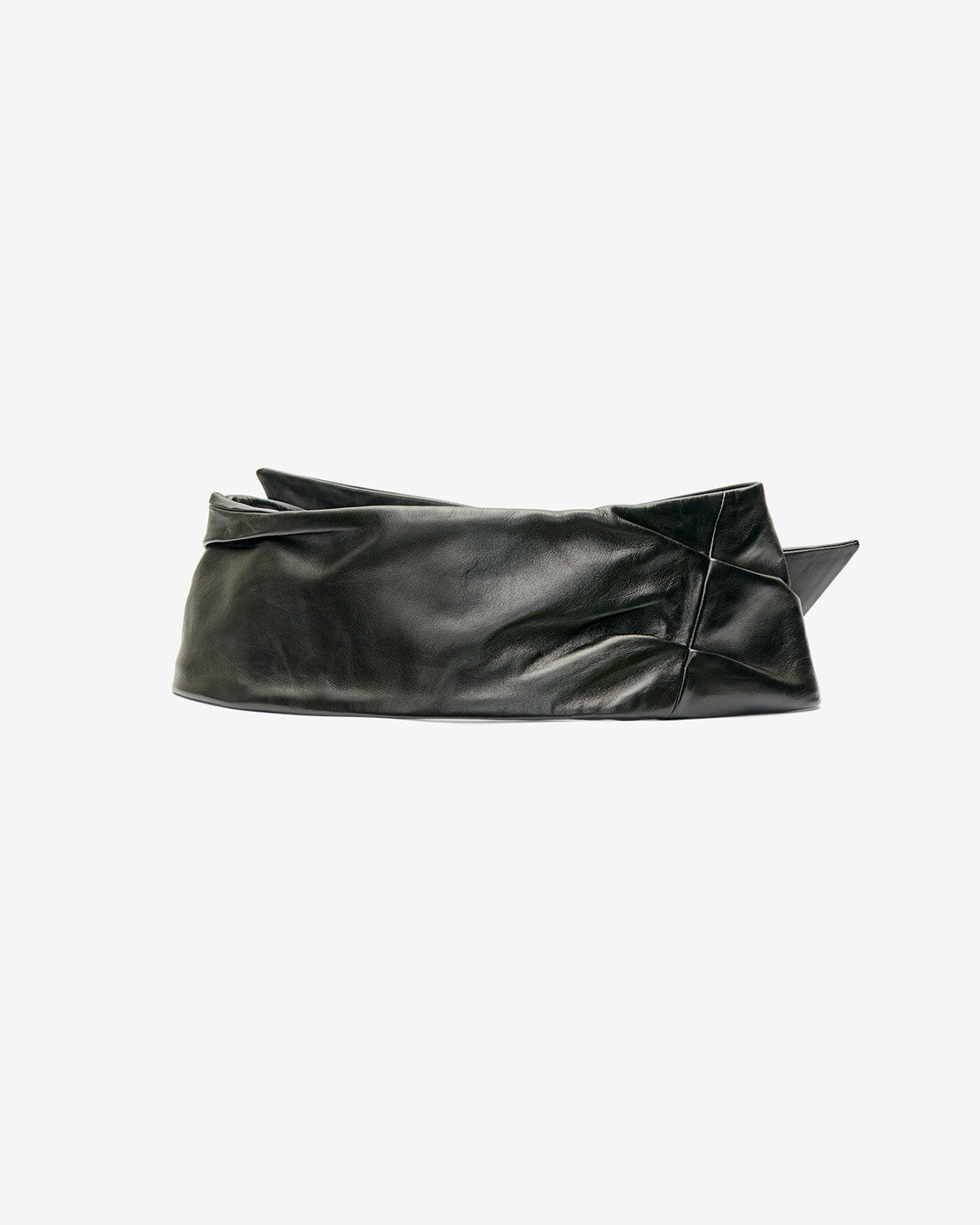 Caren wide soft leather belt - Black - Woman - 2