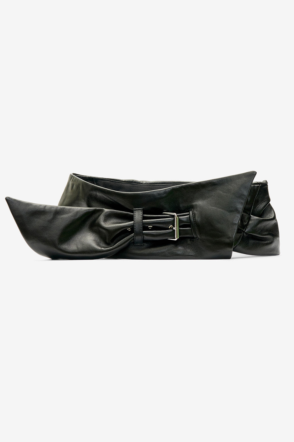 Large ceinture caren en cuir souple - Noir - Woman - 1
