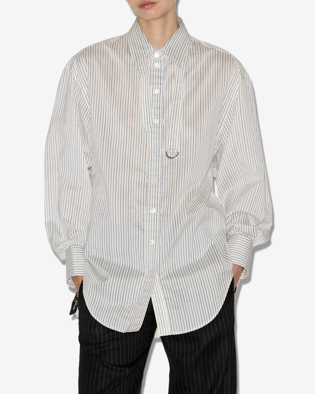 Camicia aurora Woman Ecru and black 4