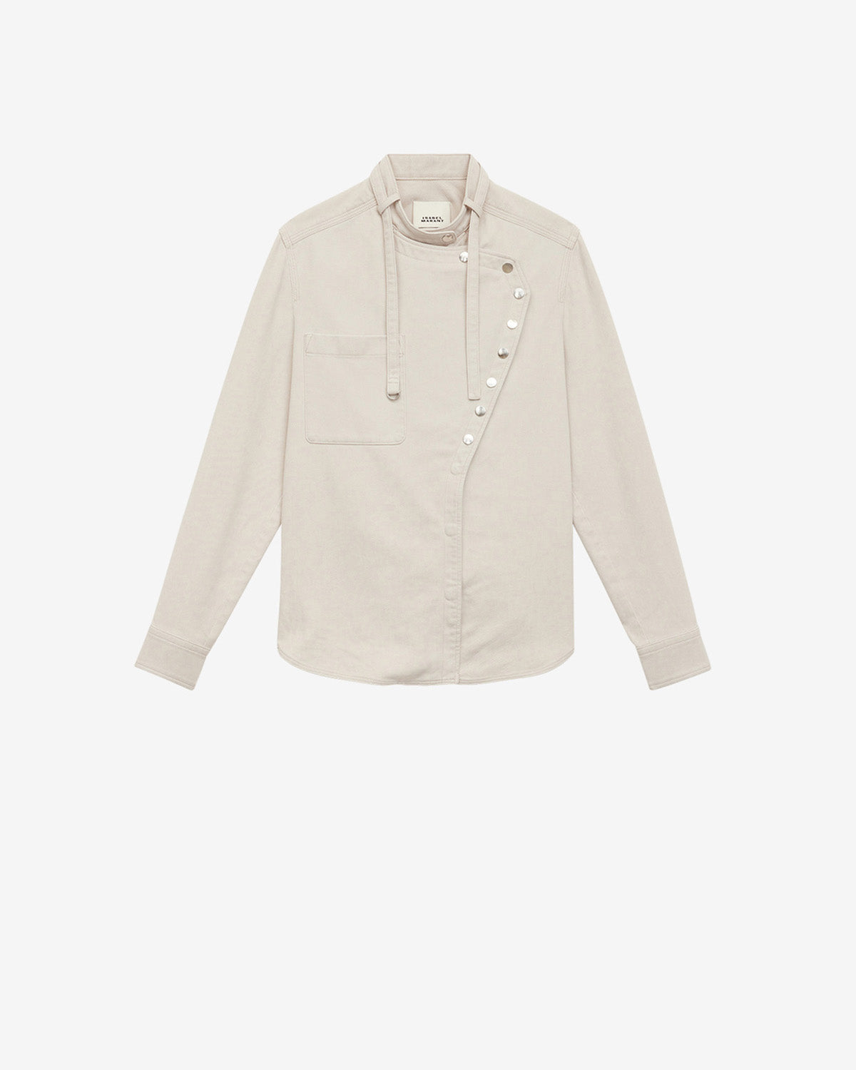 Chemise en toile de coton tess - Off blanc - Woman - 5