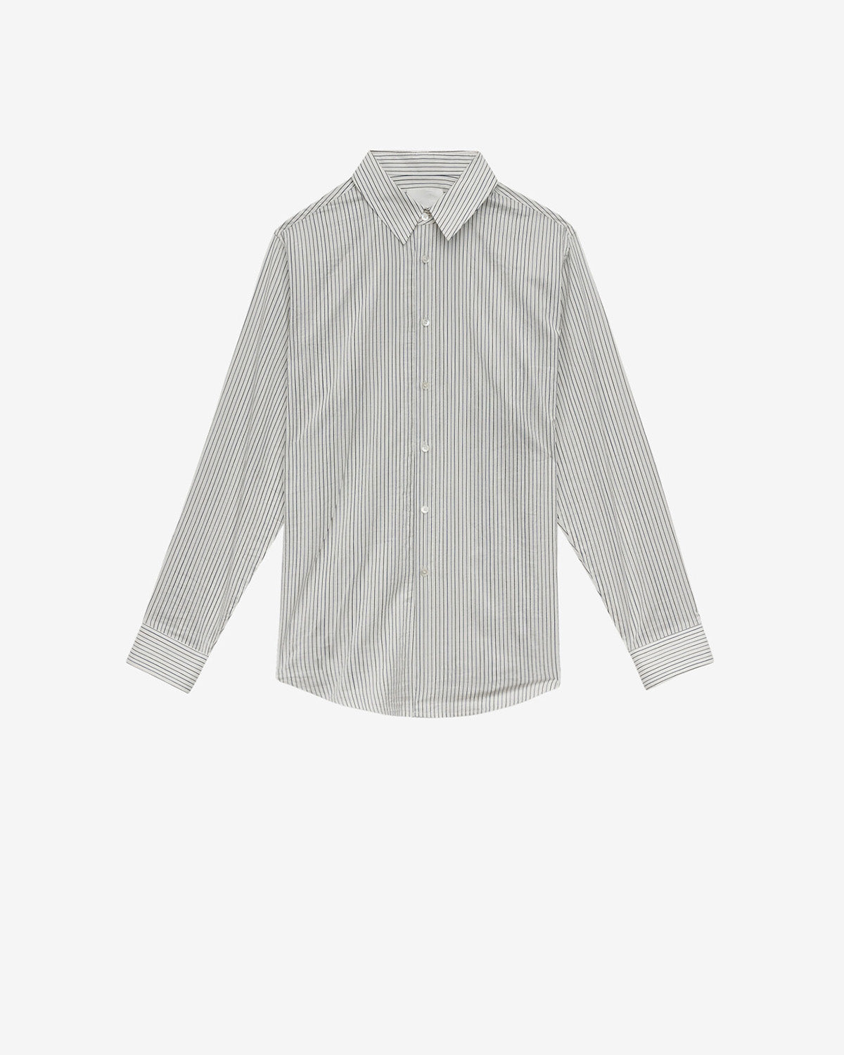 Nathan striped cotton and silk shirt - Ecru and black - Man - 5