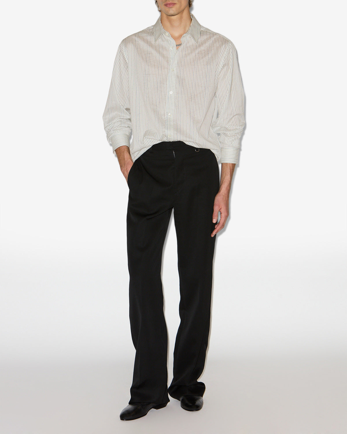Camicia nathan Man Ecru and black 4