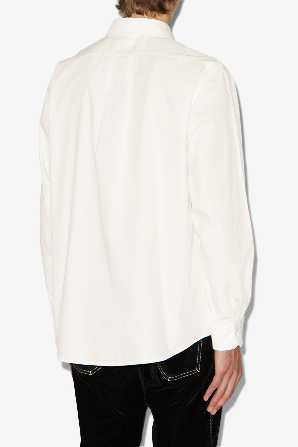 Camisa de popelín de algodón nathan - Blanco - Man - 5