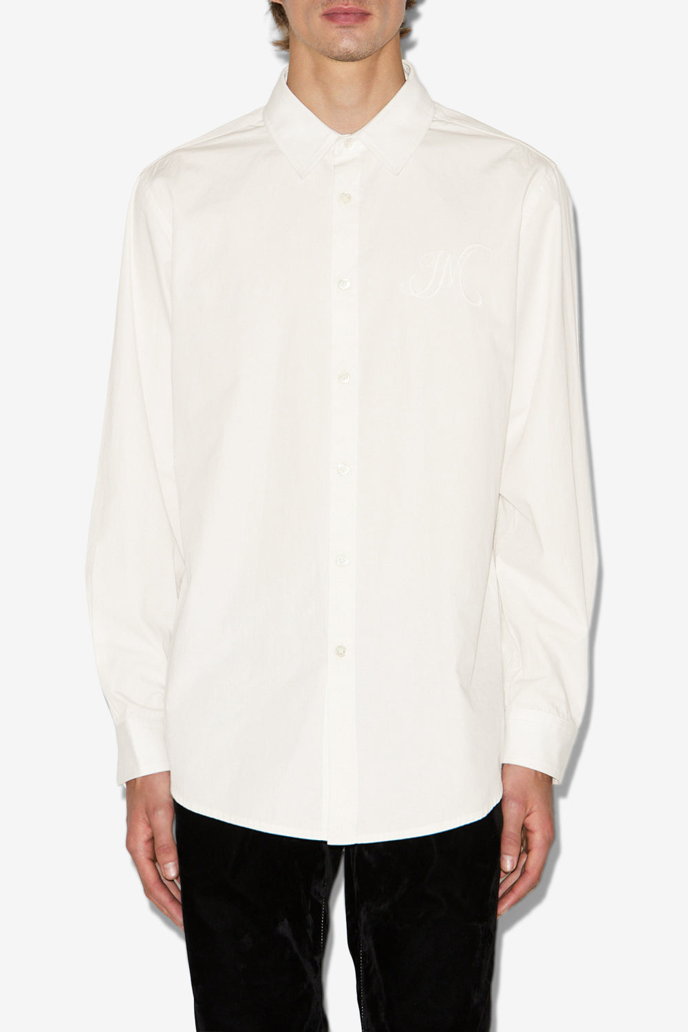 Camisa de popelín de algodón nathan - Blanco - Man - 4