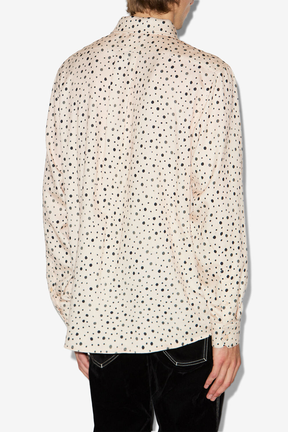 Nathan flowing polka dot shirt - Ecru - Man - 5
