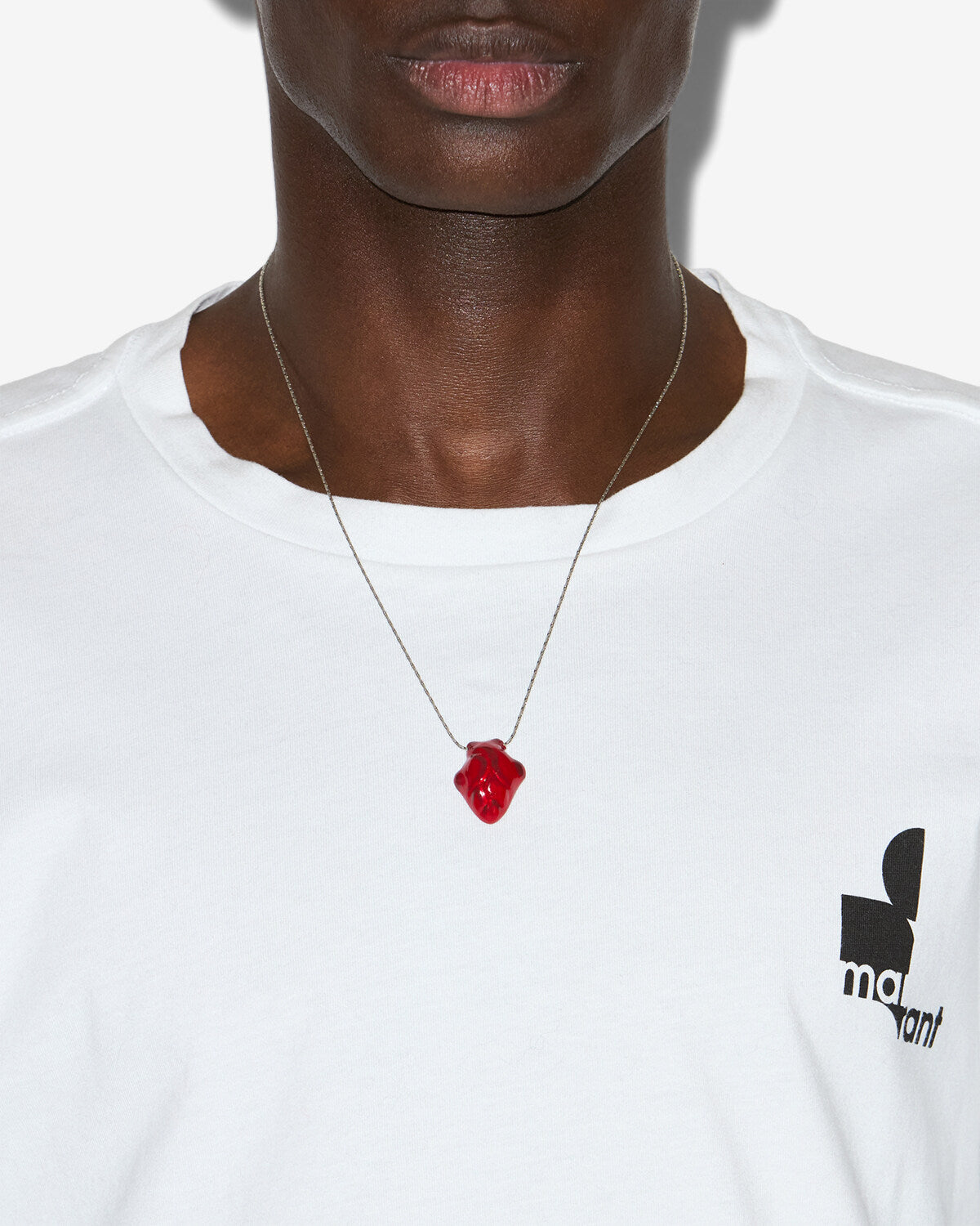 On my heart man ネックレス Man Red-silver 1
