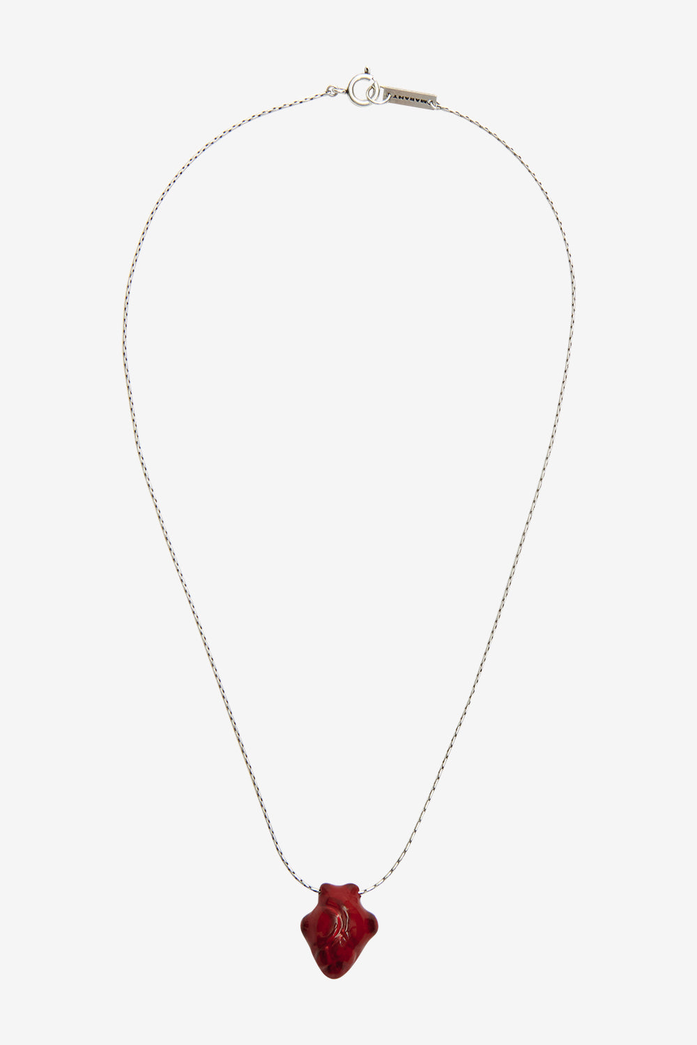 Collier chaîne avec pendentif  on my heart man - Rouge-argenté - Man - 1