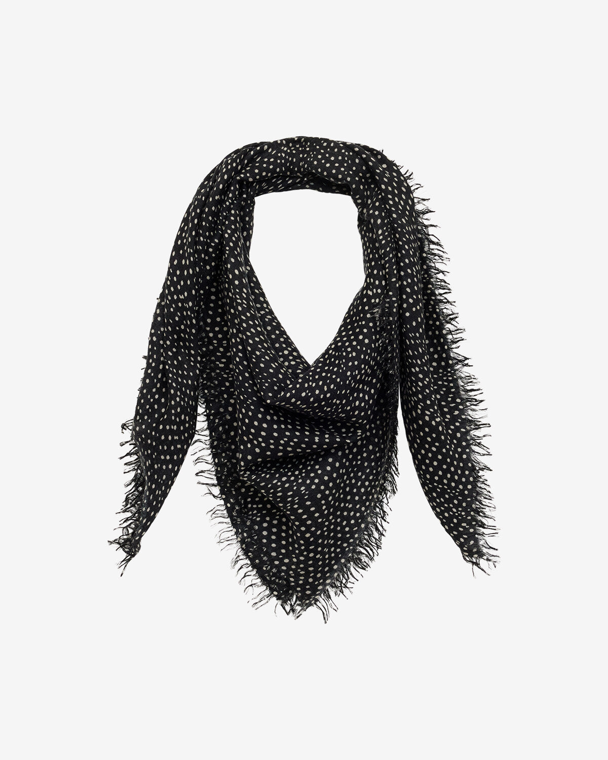 Alecia scarf Woman Black and ecru 1