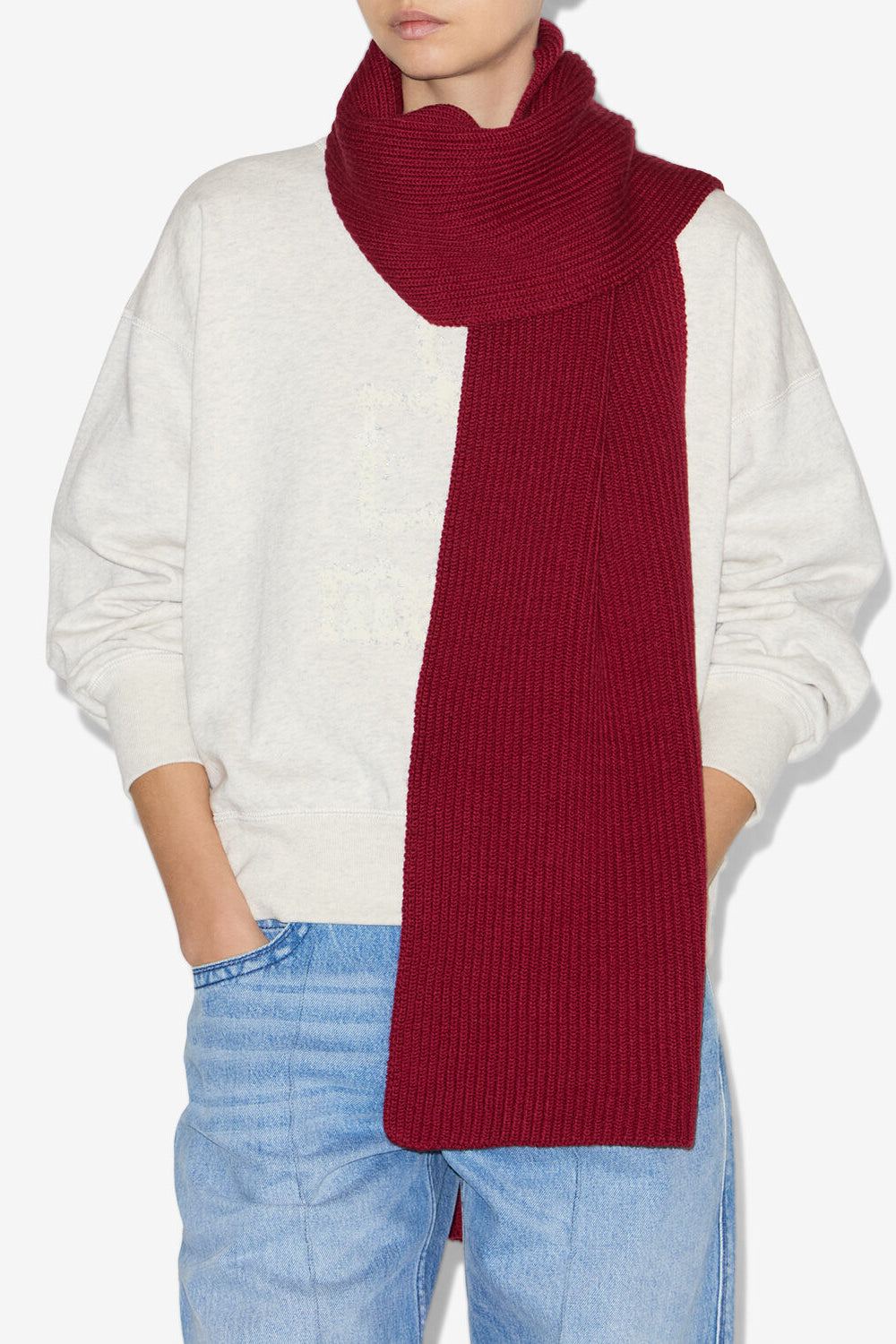 Écharpe en maille tube ziah - Deep red - Woman - 2