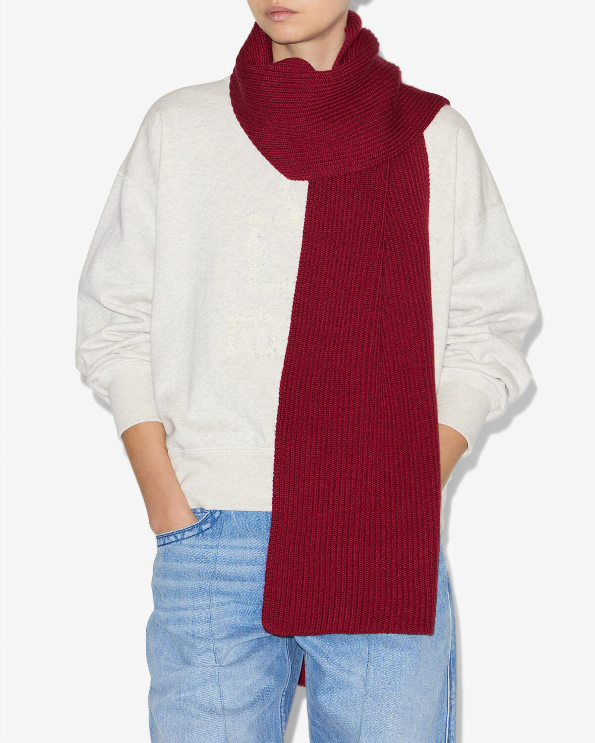 Ziah scarf Woman Deep red 1
