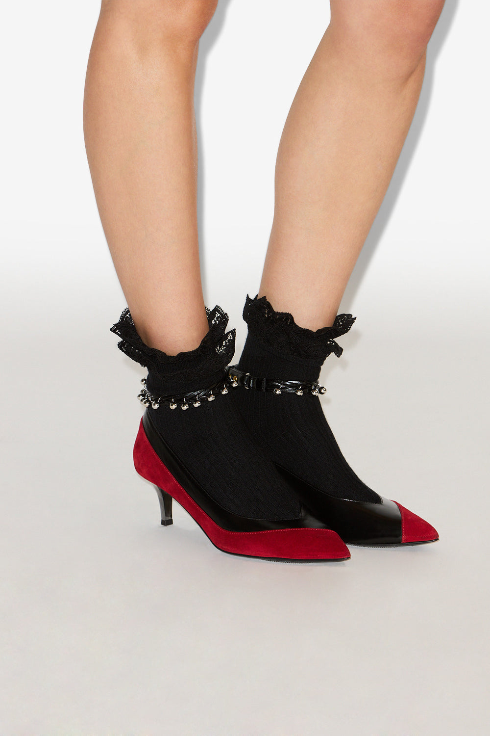 Palby 스트랩 로우 펌프스 - Red-black - Woman - 5