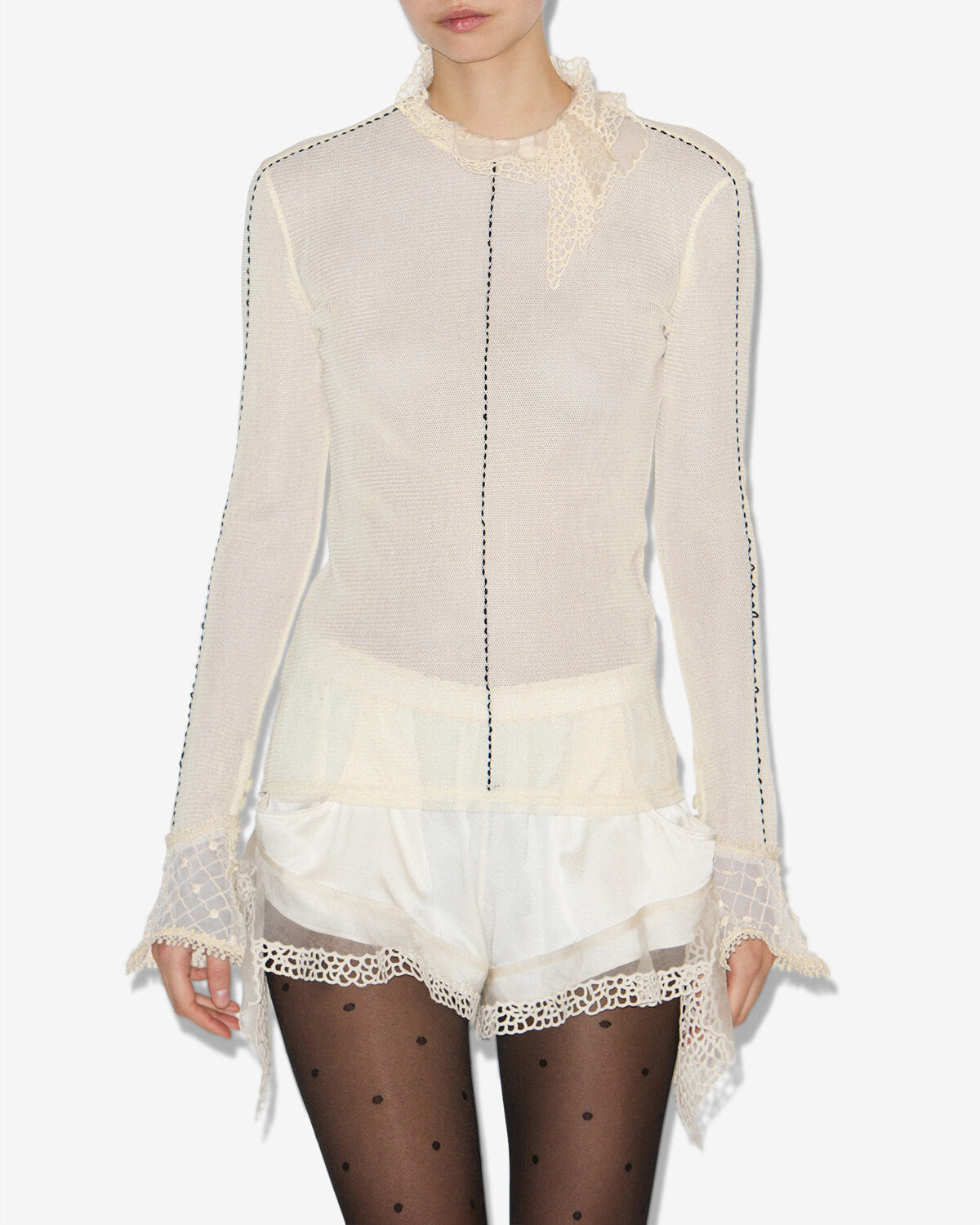 Haut / top sarah Woman Écru 4