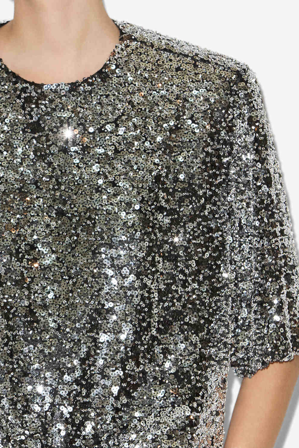 Top helga en sequins - Argent - Woman - 3