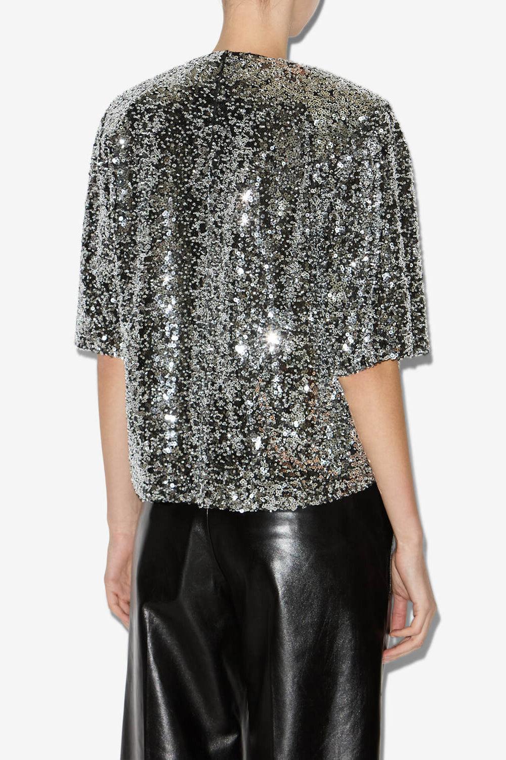 Top helga en sequins - Argent - Woman - 5
