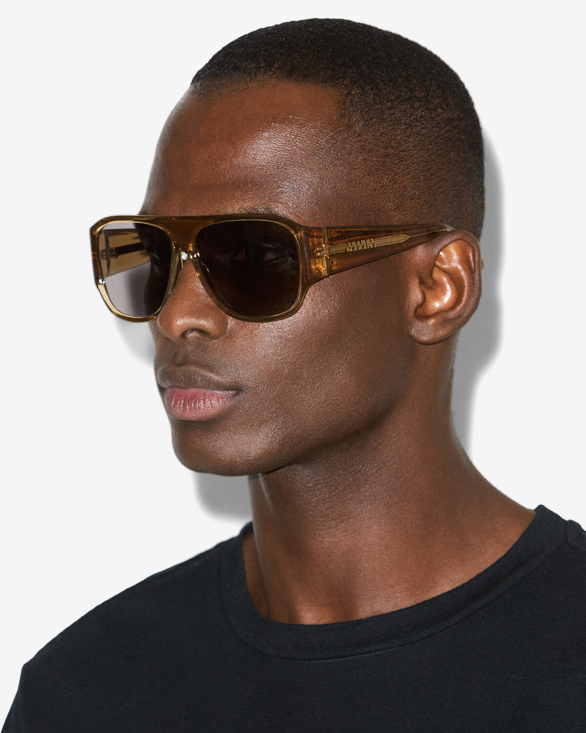 Mikala mask style sunglasses - Ochre - grey - Woman - 3