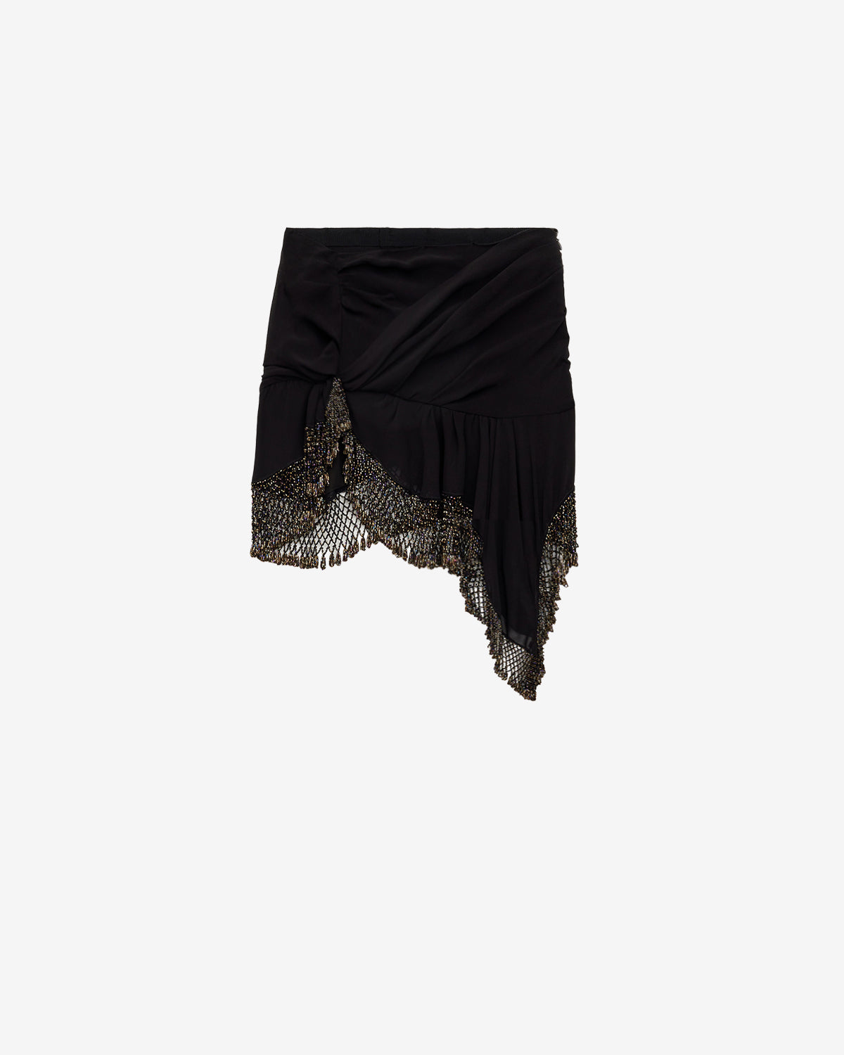Gonna corta a foulard enaya in seta - Nero - Woman - 5