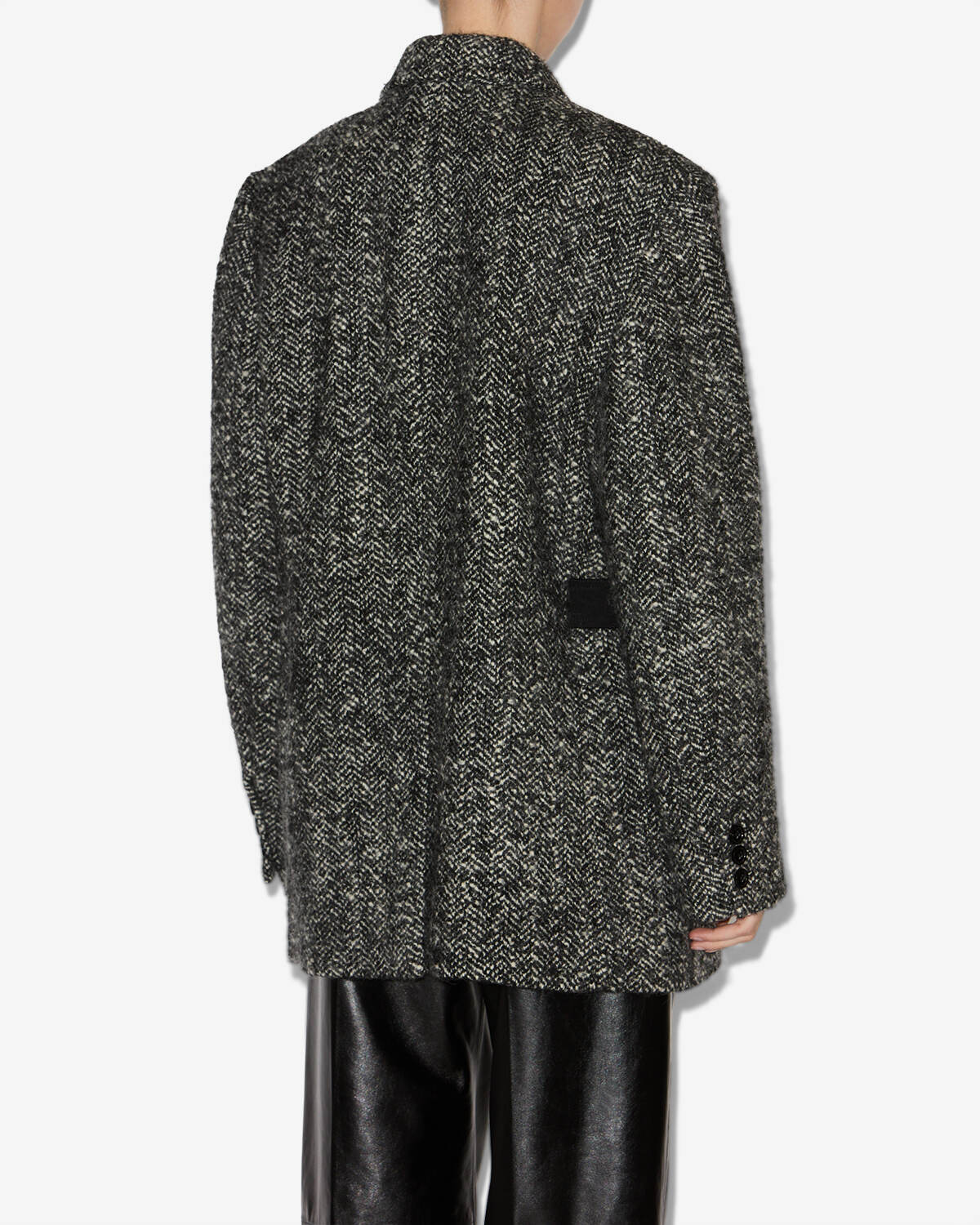 Ezzia コート Woman Black and ecru 3