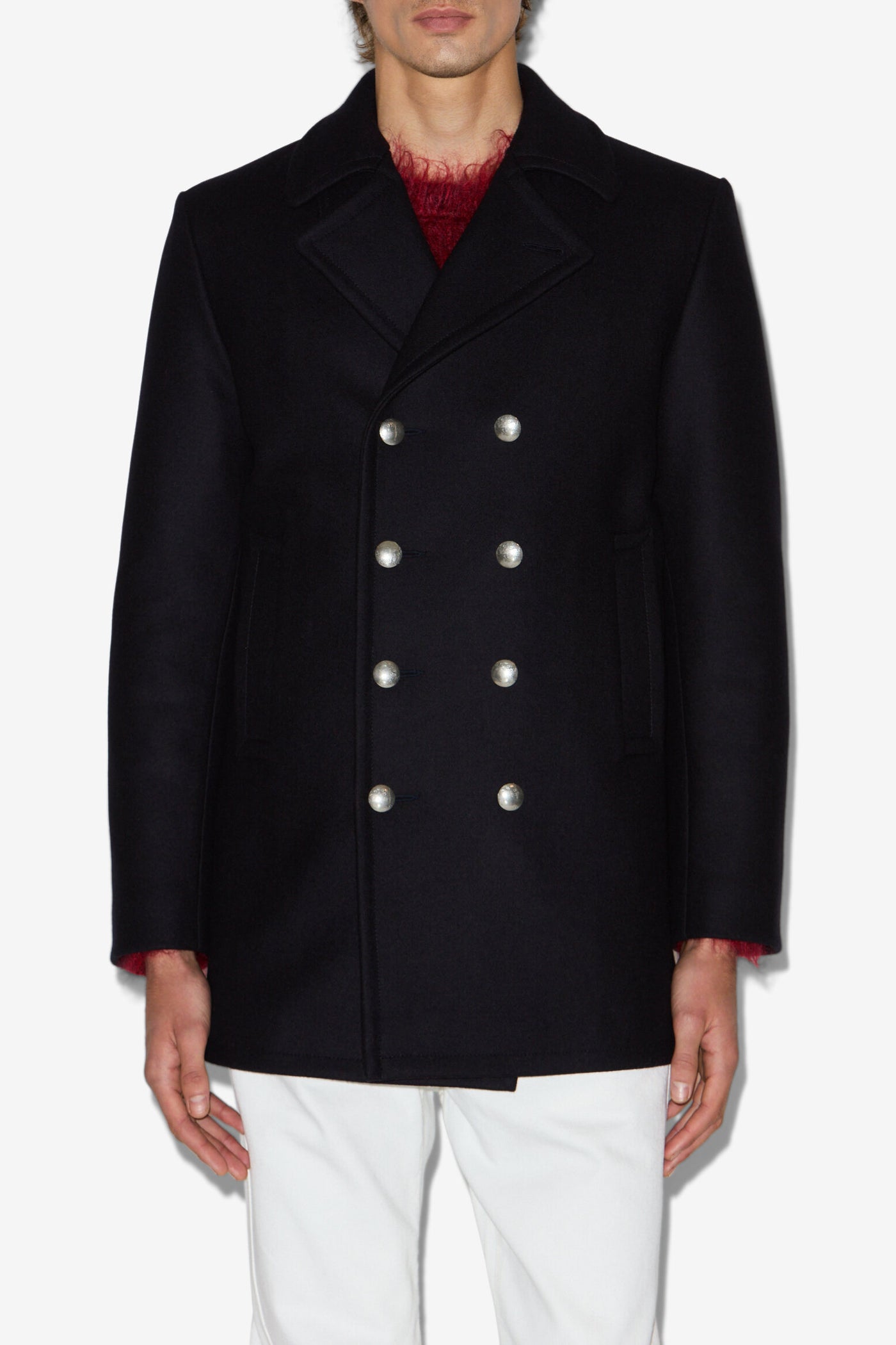 Wym wool and cashmere peacoat - Dark navy - Man - 4