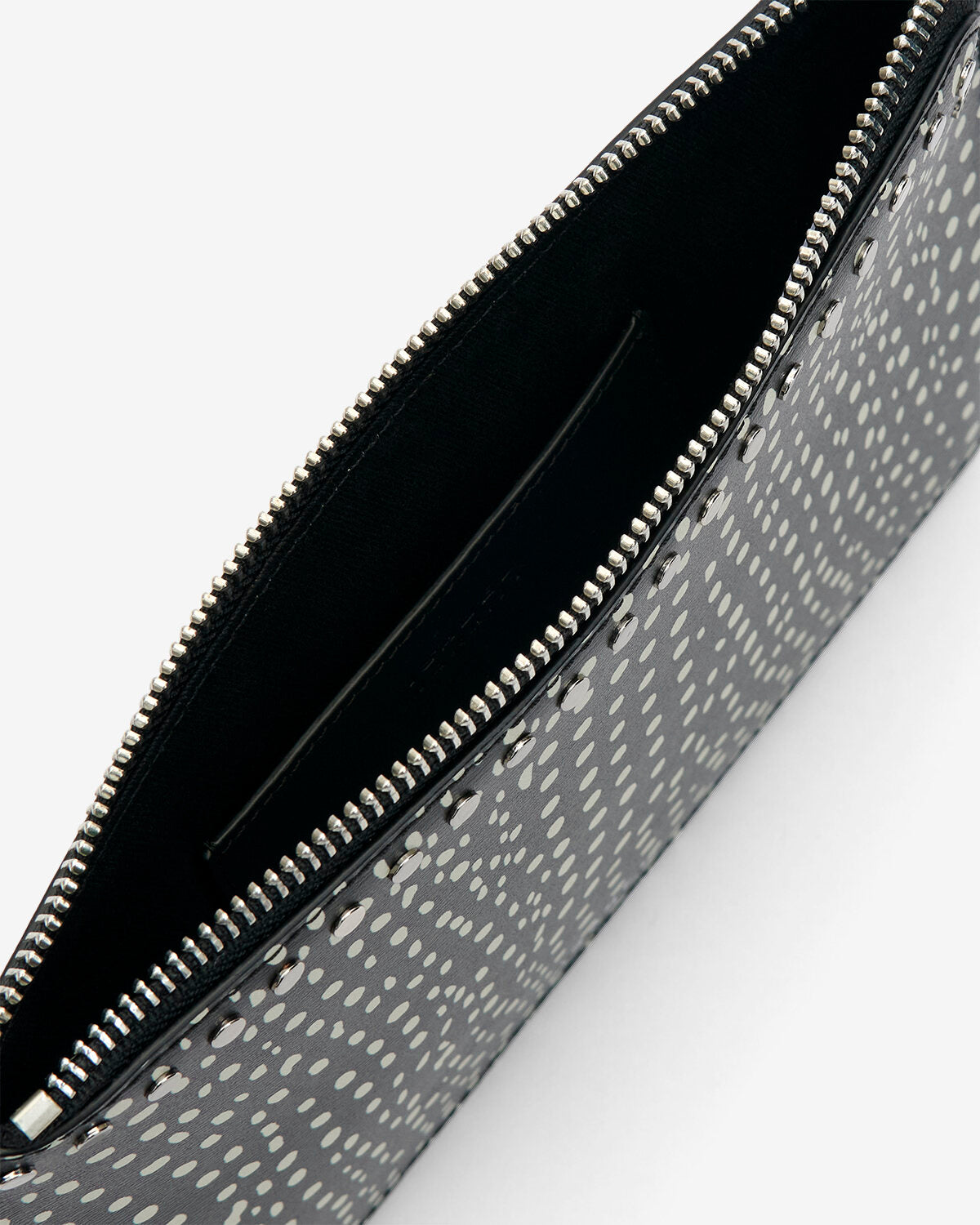 Maro flat pouch piccola Woman Black and ecru 3