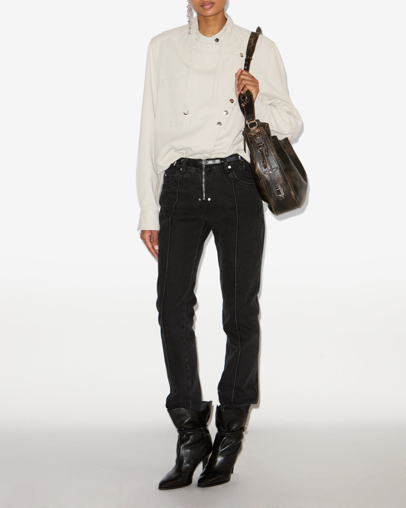 Silviana straight-leg denim jeans - Black - Woman - 1