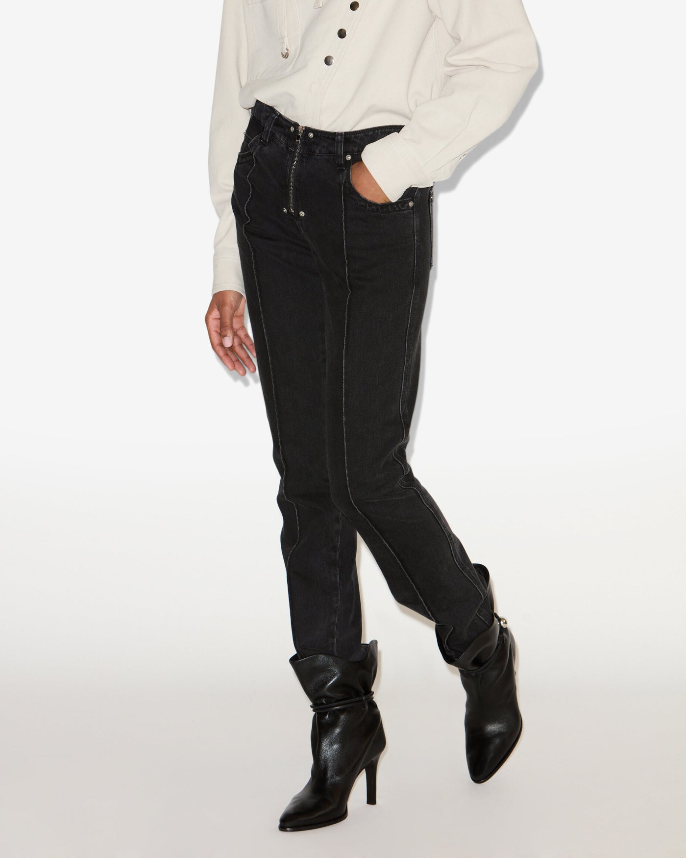 Silviana straight-leg denim jeans - Black - Woman - 3