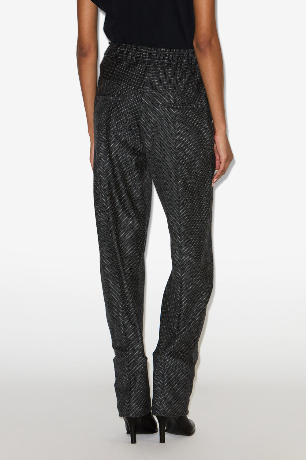 Pantalon à pinces en laine vierge rakia - Anthracite - Woman - 5