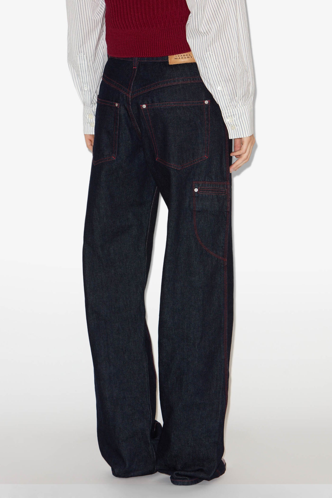 Stely 면 소재의 와이드 진 - Dark midnight - Woman - 5