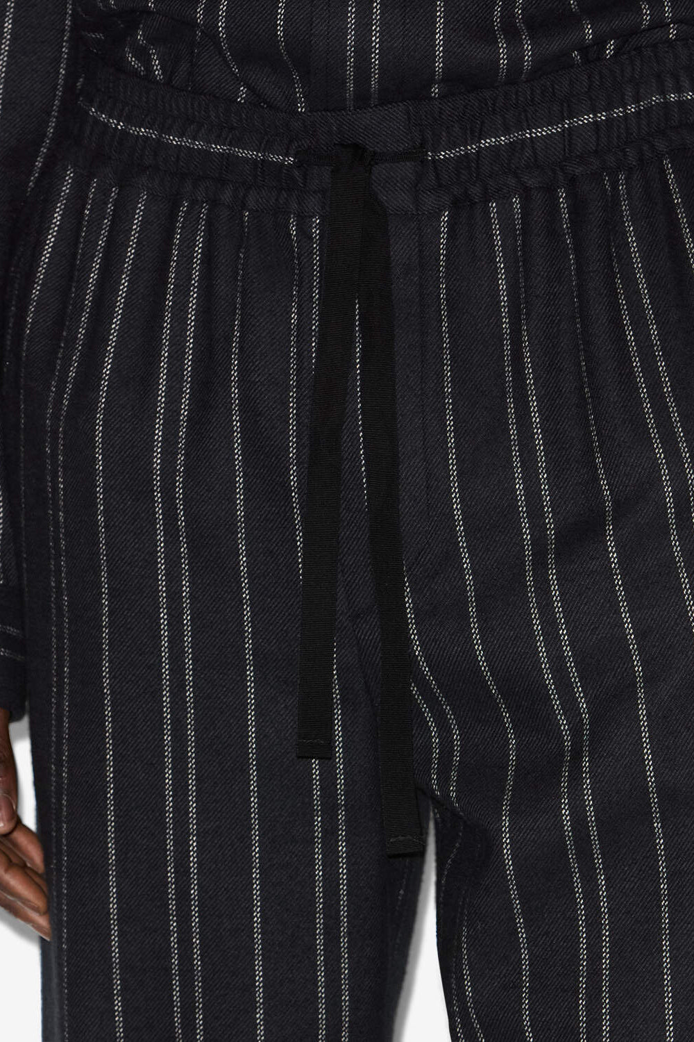 Isaki striped cotton pants - Black - Man - 3