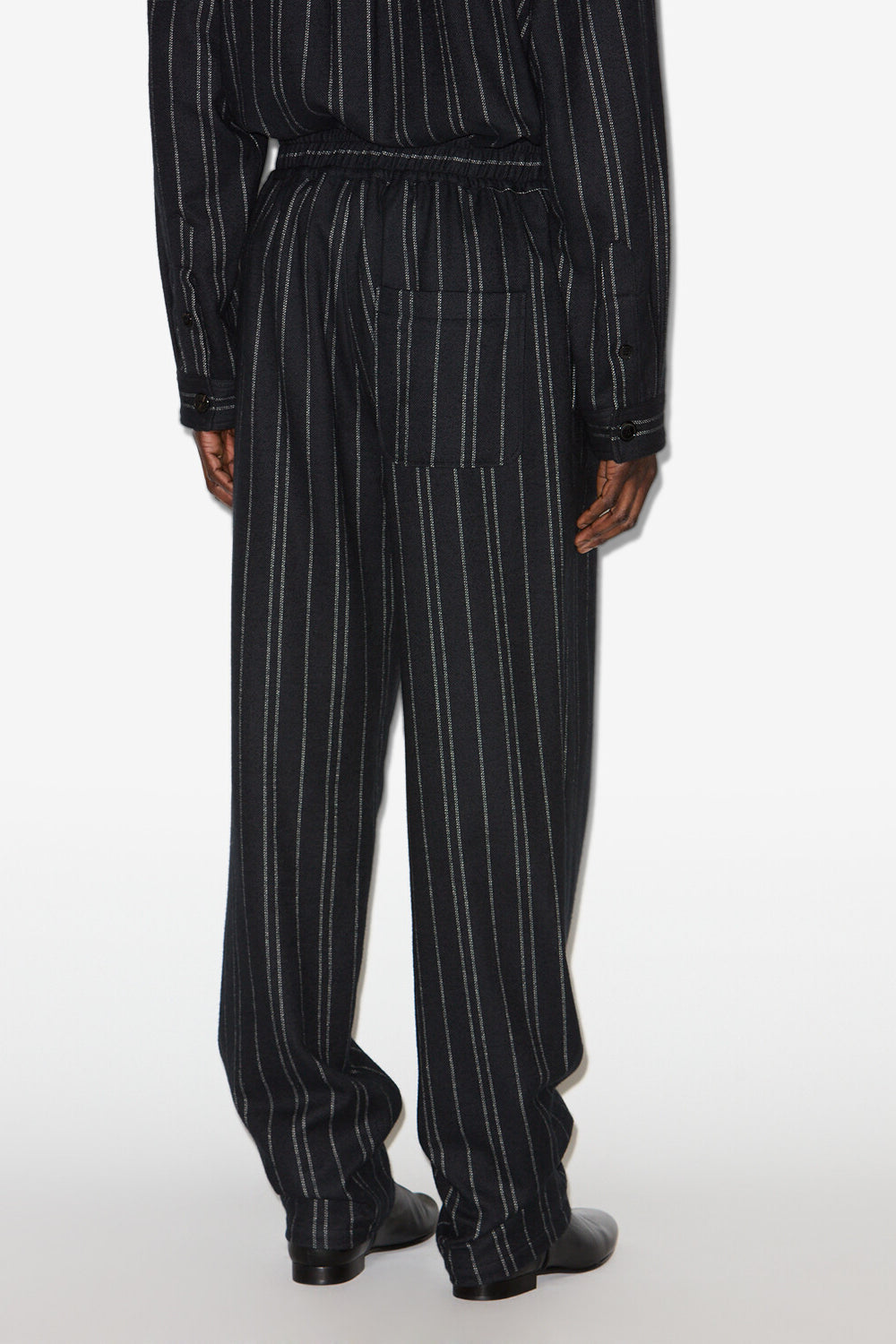 Isaki striped cotton pants - Black - Man - 5