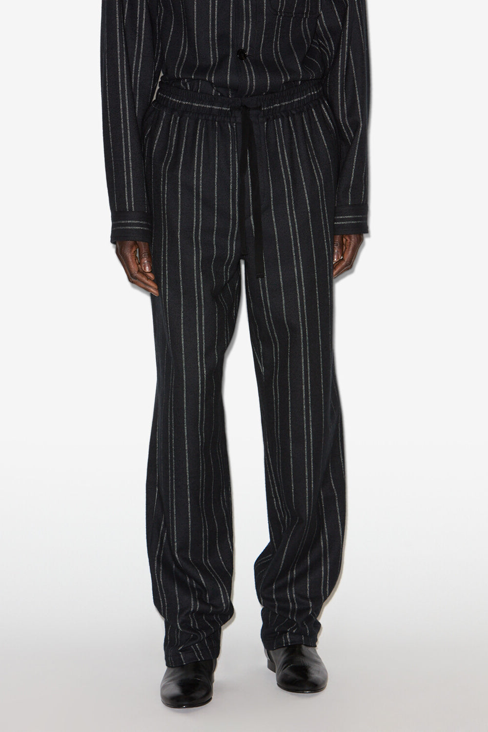 Isaki striped cotton pants - Black - Man - 4